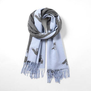 Reversible Fox -Pale Blue Scarf