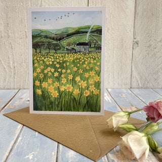 Daffodil Field Greetings Card