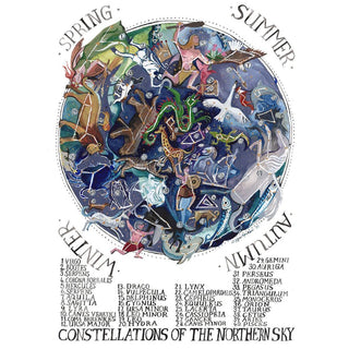 Illustrated Star Map Greetings Card