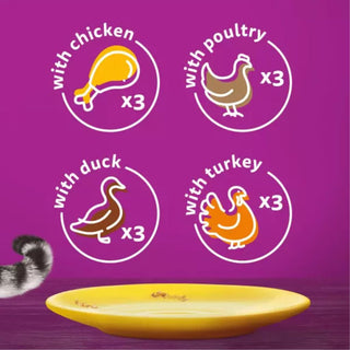 Whiskas 7+ Poultry Feast Pouches in Gravy 12 pack