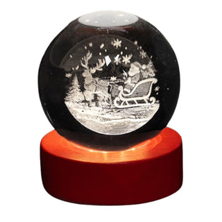 Xmas Laser Art Santa Sleigh