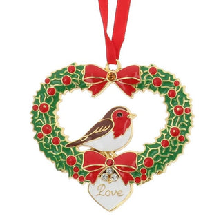 Xmas Treasures Robin Wreath