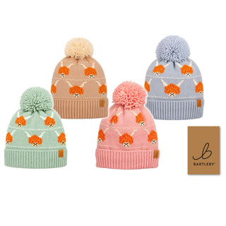 Bartleby Adult Waterproof Bobble Hat - Highland Cow