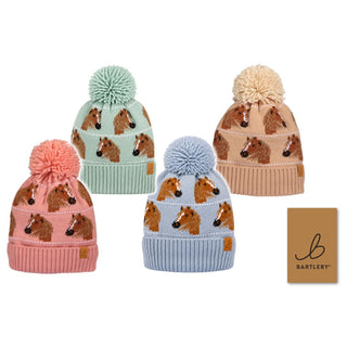 Bartleby Adult Waterproof Bobble Hat - Horse