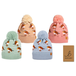 Bartleby Adult Waterproof Bobble Hat - Robin