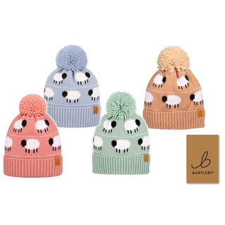 Bartleby Adult Waterproof Bobble Hat - Sheep