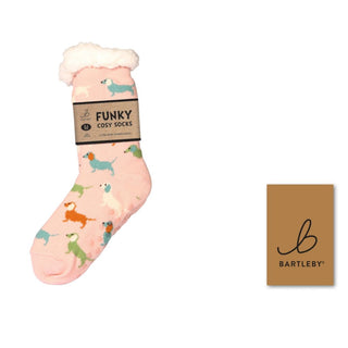 Bartleby Ladies Sherpa Socks - Dachshund