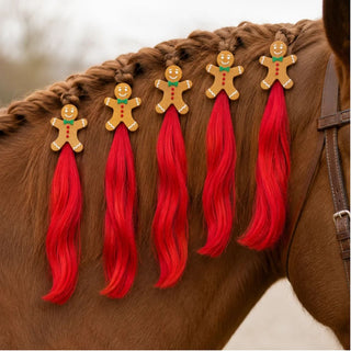 Equetech Gingerbread Man Mane Tassels - 5 pack