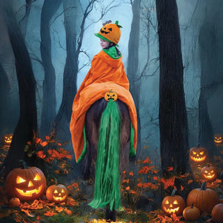 Equetech Halloween Pumpkin Tail Tassel - Orange/Green