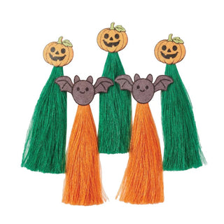 Equetech Halloween Pumpkins & Bats Mane Tassels - 5 pack