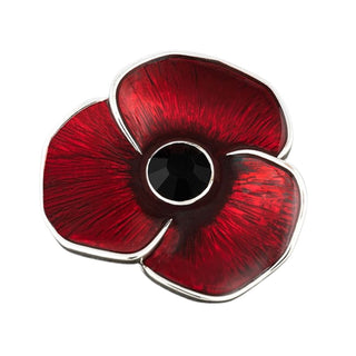 Equilibrium Silver Plated Delicate Poppy Brooch