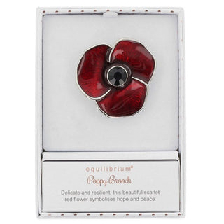 Equilibrium Silver Plated Delicate Poppy Brooch