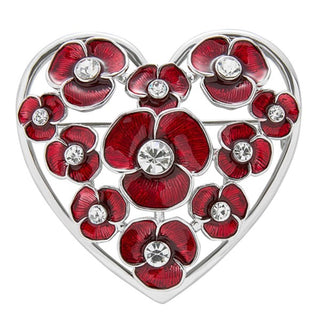 Heart Full of Poppies Brooch