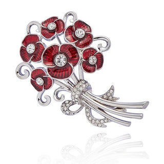 Poppy Bouquet Brooch