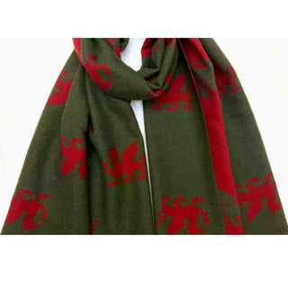 Reversible Welsh Dragon - Green Scarf