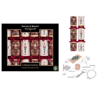 Harvey & Mason 13.5" Deluxe Burgundy Nutcracker Crackers