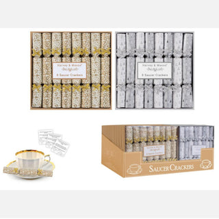 4.5" Saucer Crackers Silver/Gold