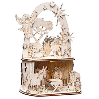 Light Up Fretwork Xmas Nativity