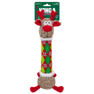 Kong Holiday Shakers Luvs Argyle Reindeer