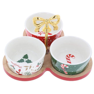 Xmas Cheer Bow 3 Dishes