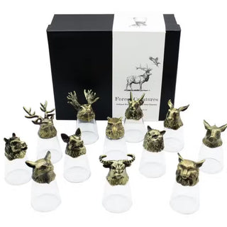 Gift Set Bottom Up Shot Glasses Forest & Mystical Creatures