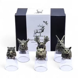 Gift Set Bottom Up Shot Glasses Wild Forest Creatures