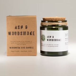 Woodwick Soy Candle Ash & Smoke