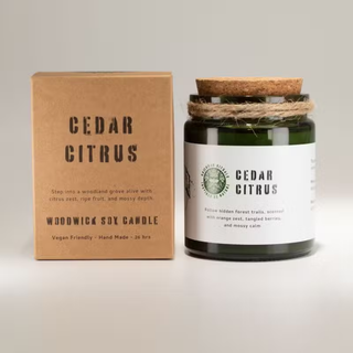 Woodwick Soy Candle Cedar Citrus