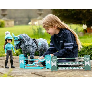 LeMieux Toy Pony Jump Set Azure/Sage/White