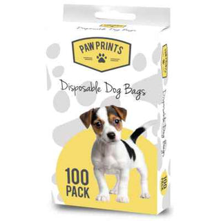 Paw Prints Disposable Doggy Poop Bags 100pk