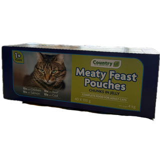 CountryUF Cat Pouches Chunks in Jelly 40x100g