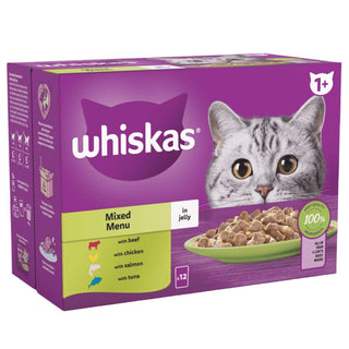 Whiskas 1+ Pouches Mixed Menu in Jelly