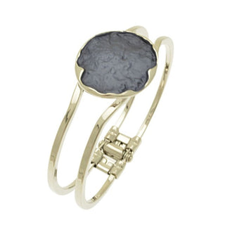 Dark Blue Painted Hinged Bangle