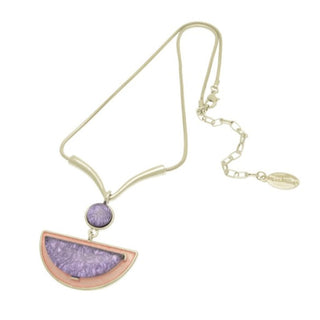 Coral and Lavender Necklace