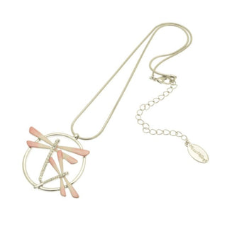 Coral Dragonfly Necklace