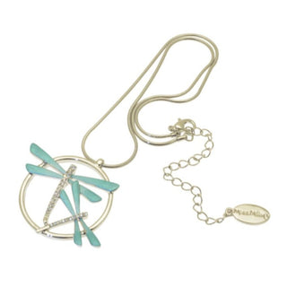Aqua Green Dragonfly Necklace