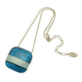 Bold Blue Square Pendant
