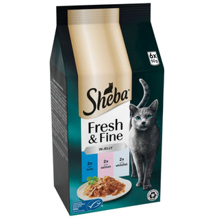 Sheba Fresh & Fine Pouch Tuna & Salmon & Trout Jelly