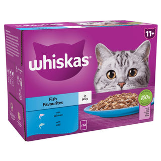 Whiskas 11+ Fish Favourites In Jelly Pouches