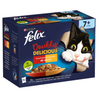 Felix Doubly Delicious 7+ Meaty Selection in Jelly Wet Cat Food