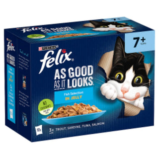 Felix As Good As it Looks Senior 7+ Fish in Jelly Wet Cat Food