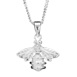 Honey Bee Pearl Silver Plated Necklace