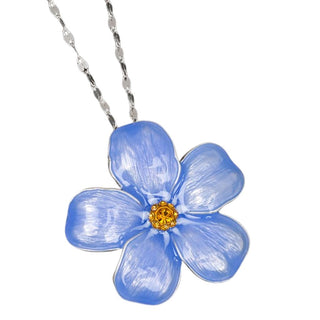 Equilibrium Silver Plated Forget Me Not Pendant