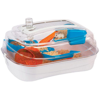 Rosewood Abode Dwarf Hamster Home Blue & Orange