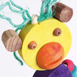 Cheeky Chimp Wood & Rope Parrot Toy