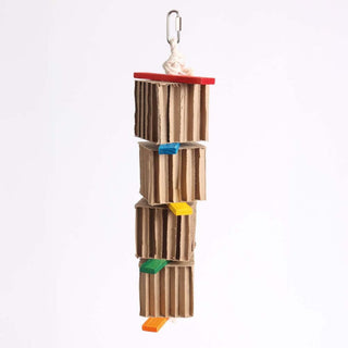 Shredding Tower Honeycomb Cardboard Parrot Toy