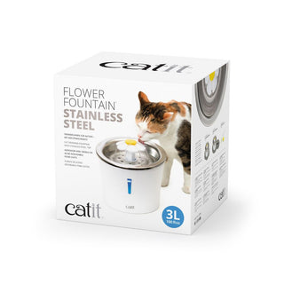 Catit Stainless Steel Flower Fountain 2.0