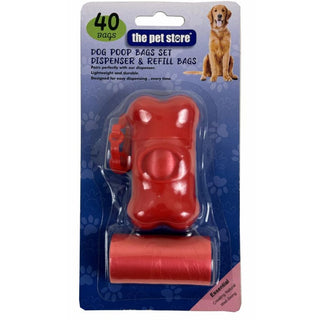 Dog Poop Bag Set - Dispenser & Refill Bags