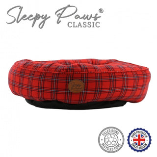 Ancol Dog Red Tartan Donut Bed