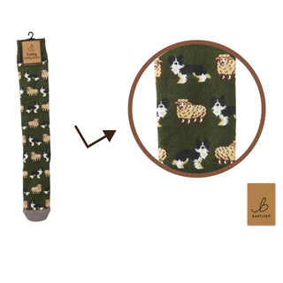 Bartleby Mens Welly Socks - Sheep And Sheepdog